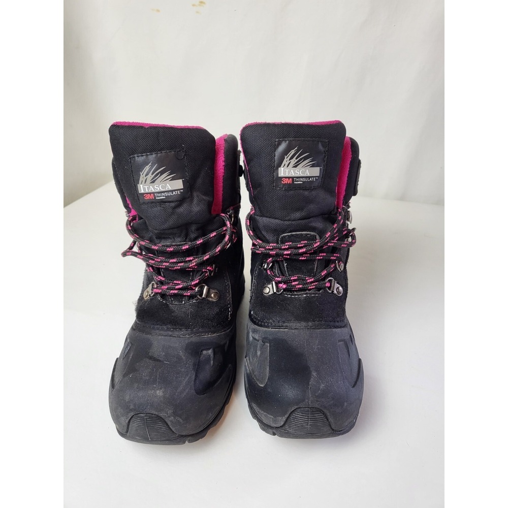 ITASCA Womens SZ 9 Snow Boots Lace Up Thinsulate Insulation Faux Suede